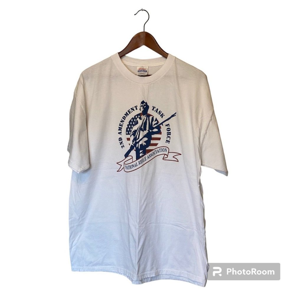 NRA 2nd Amendment Task Force S/S T-Shirt Men's Size XL White National Rifle Asso
